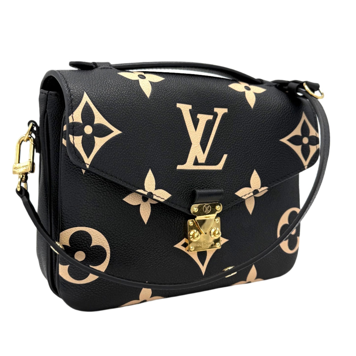Louis Vuitton Empreinte Monogram Giant Pochette Metis in Black and Beige