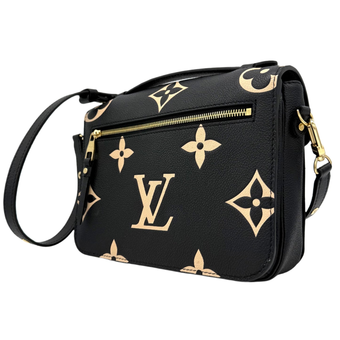 Louis Vuitton Empreinte Monogram Giant Pochette Metis in Black and Beige