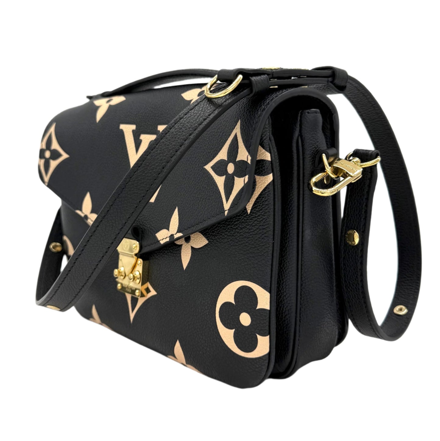 Louis Vuitton Empreinte Monogram Giant Pochette Metis in Black and Beige