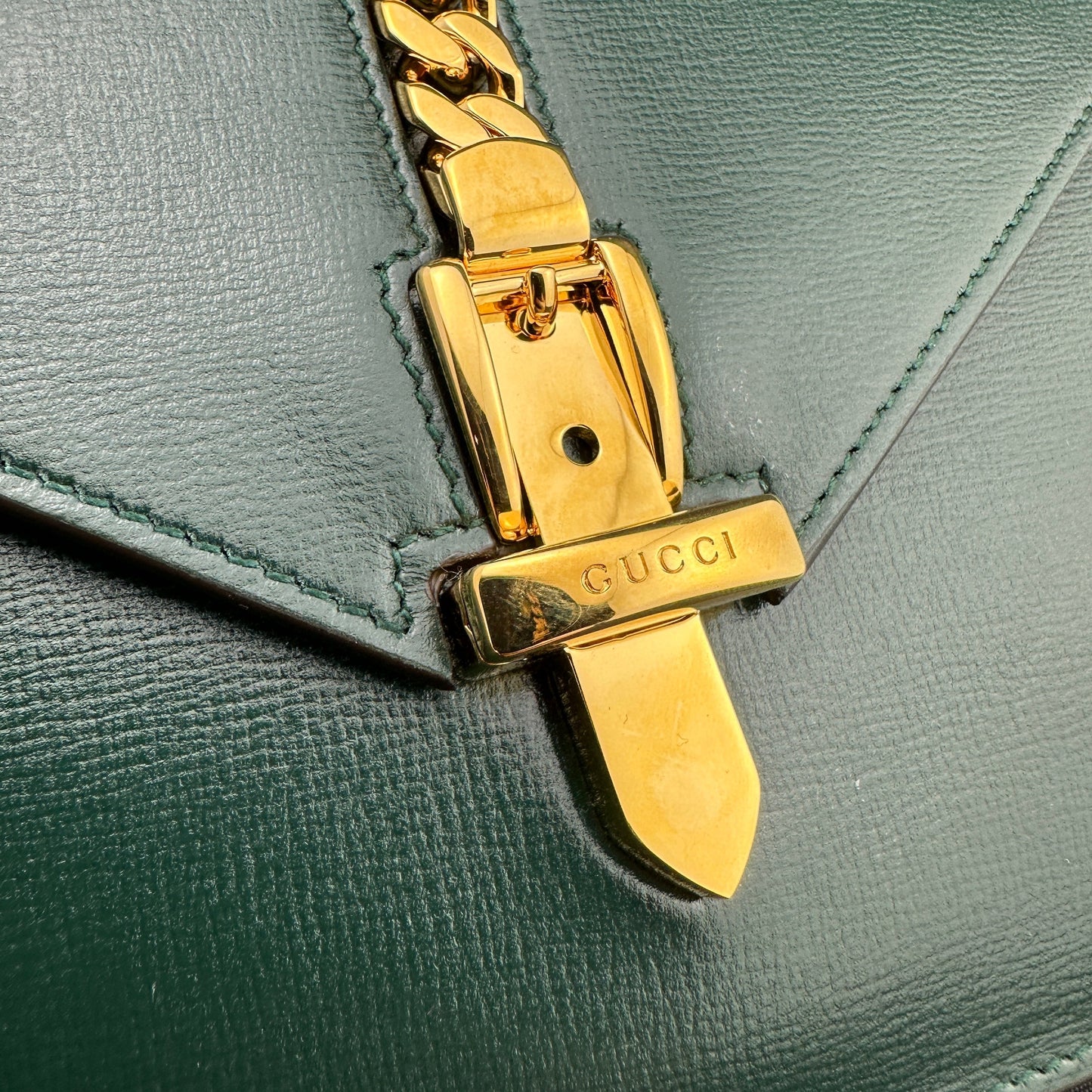 Gucci Medium Sylvie 1969 Shoulder Bag in Green
