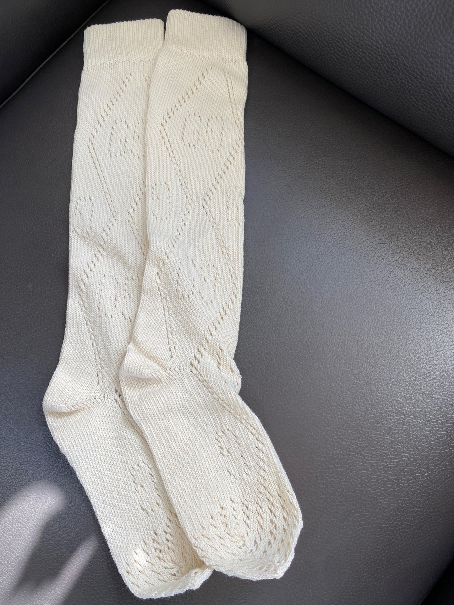 Gucci Interlocking GG Knit Sock in White