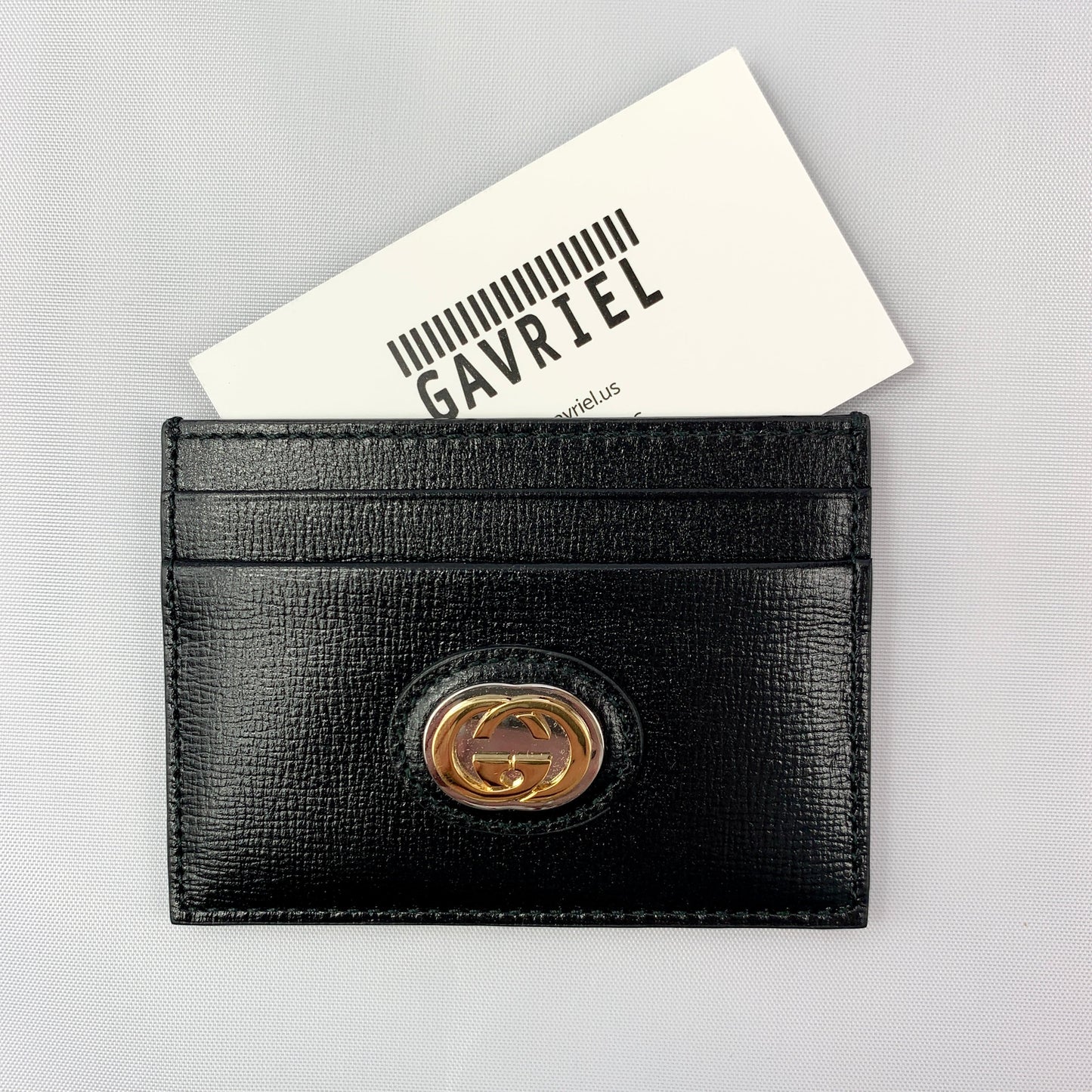 Gucci GG Marina Card Holder in Black
