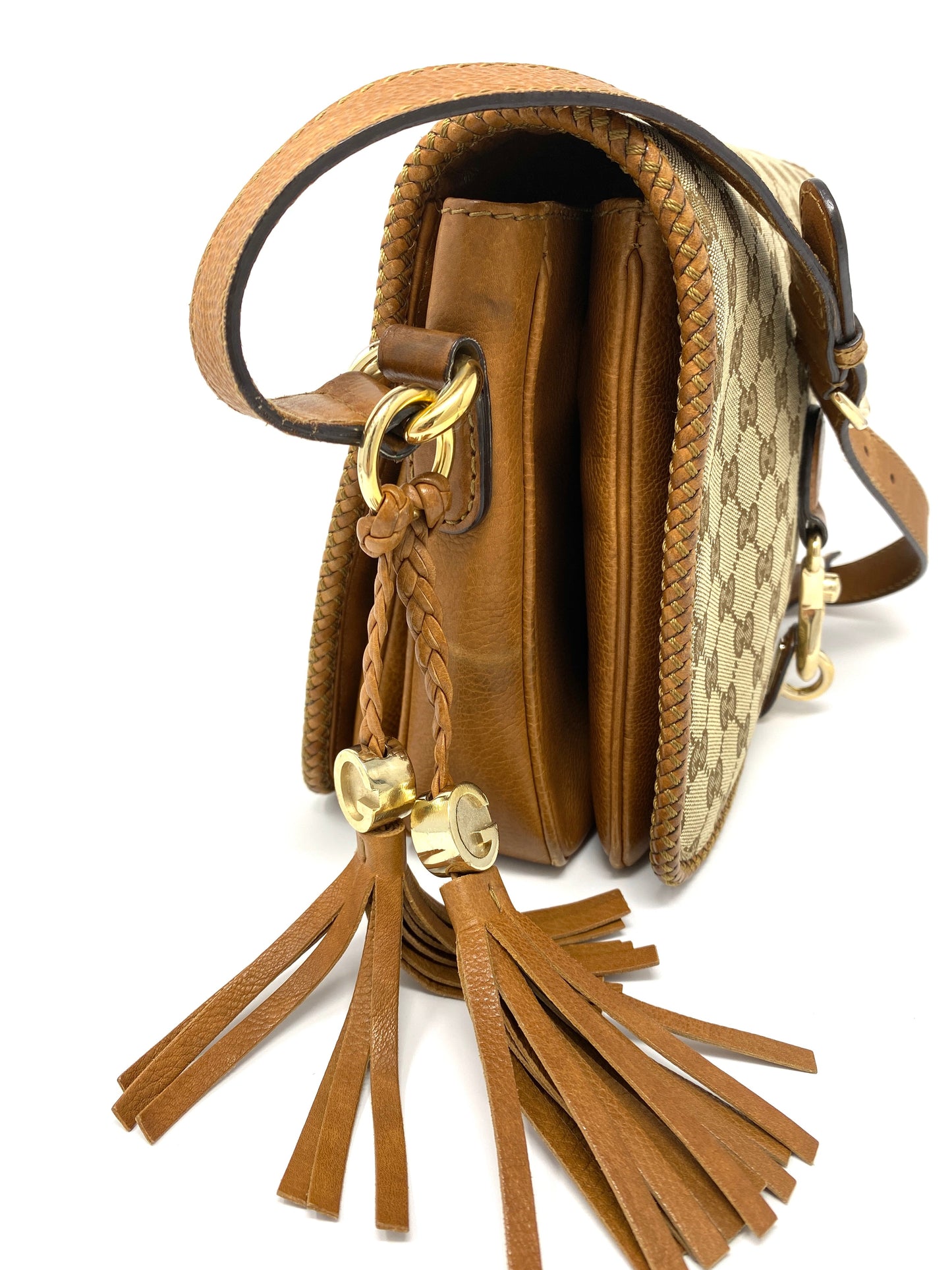 GUCCI MARRAKECH MESSENGER GG CANVAS MEDIUM IN BEIGE/BROWN