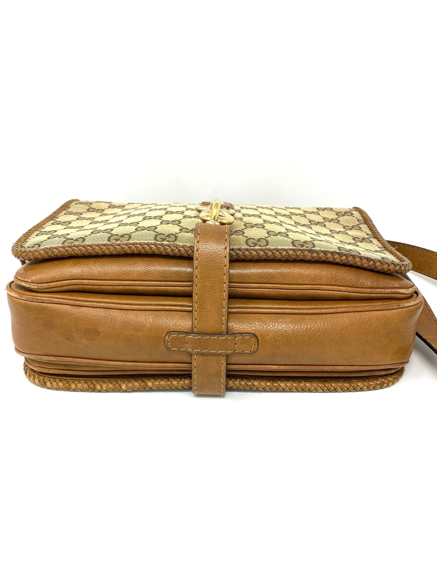 GUCCI MARRAKECH MESSENGER GG CANVAS MEDIUM IN BEIGE/BROWN