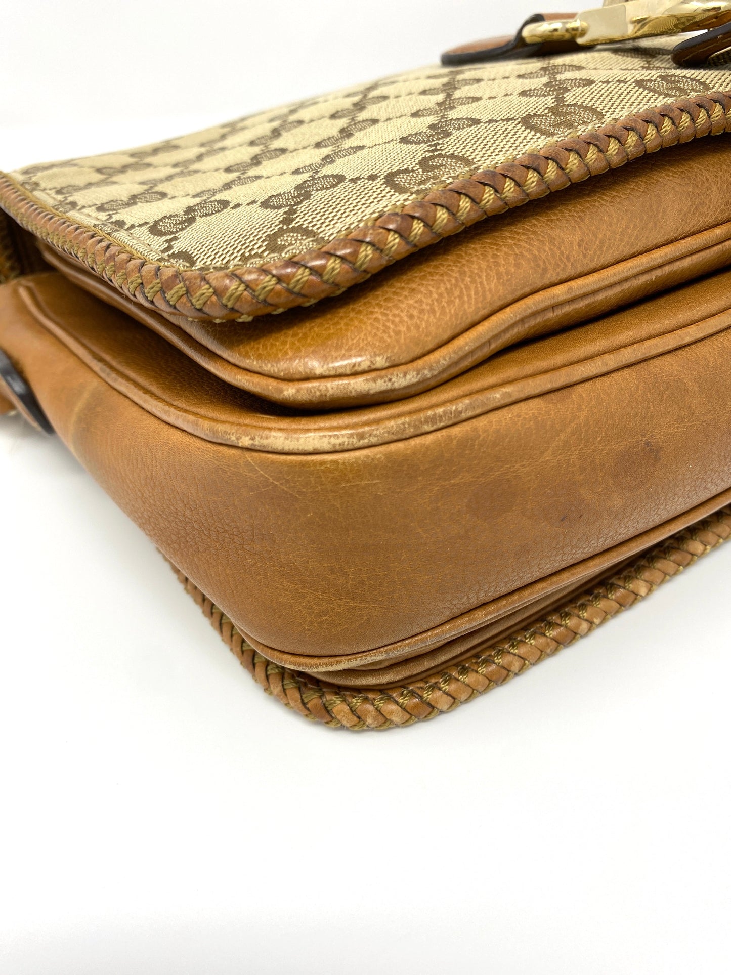 GUCCI MARRAKECH MESSENGER GG CANVAS MEDIUM IN BEIGE/BROWN