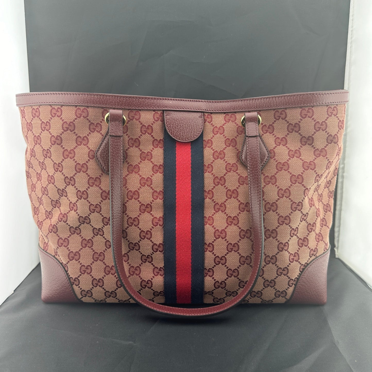 Gucci Ophidia Medium Tote Bag in Burgundy