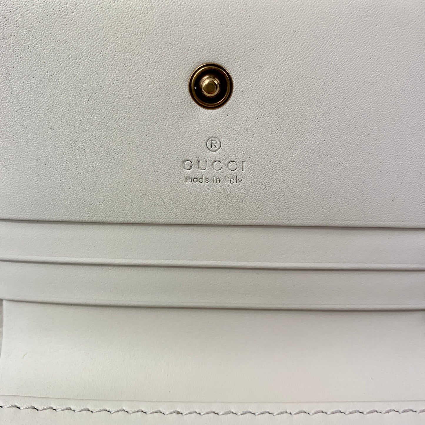 Gucci Signature Card Case with Cherries in White