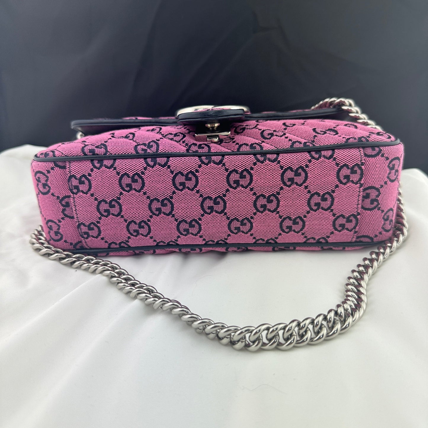 Gucci GG Marmont Shoulder Bag in Pink with Real ation Certificate