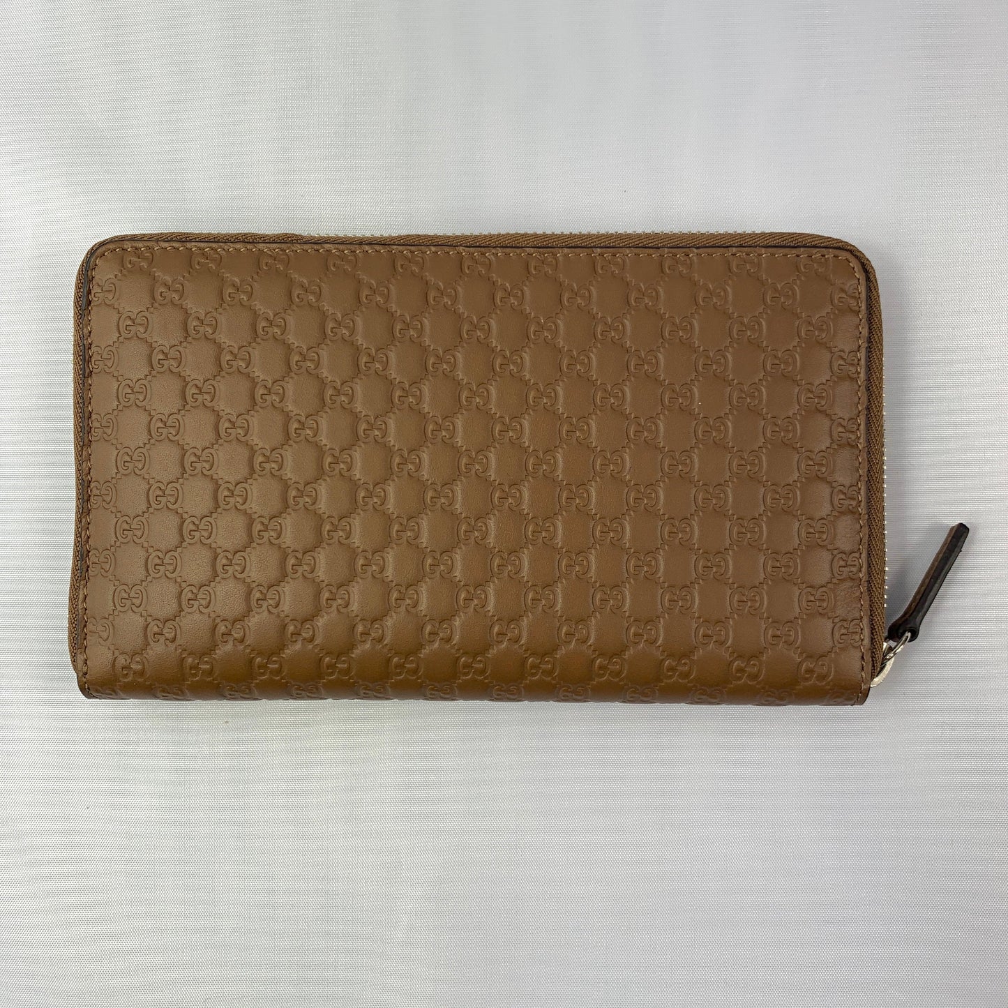 Gucci Microguccissima Zip Long Wallet in Acero