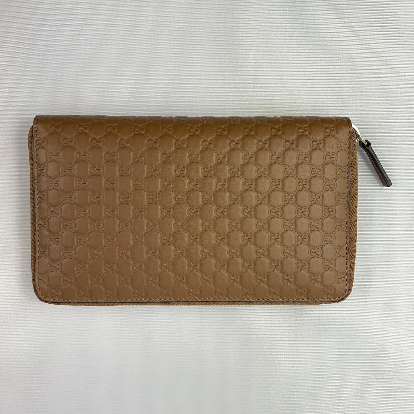 Gucci Microguccissima Zip Long Wallet in Acero