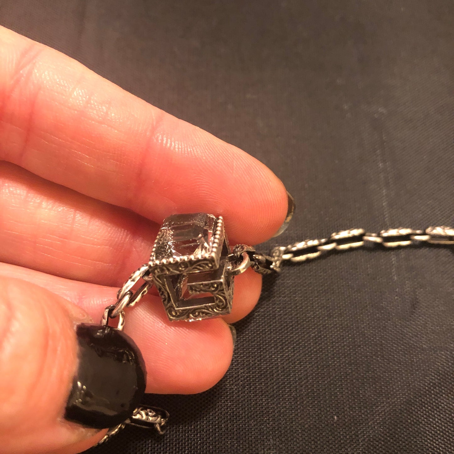 Gucci Bracelet with GG Cube in Silver