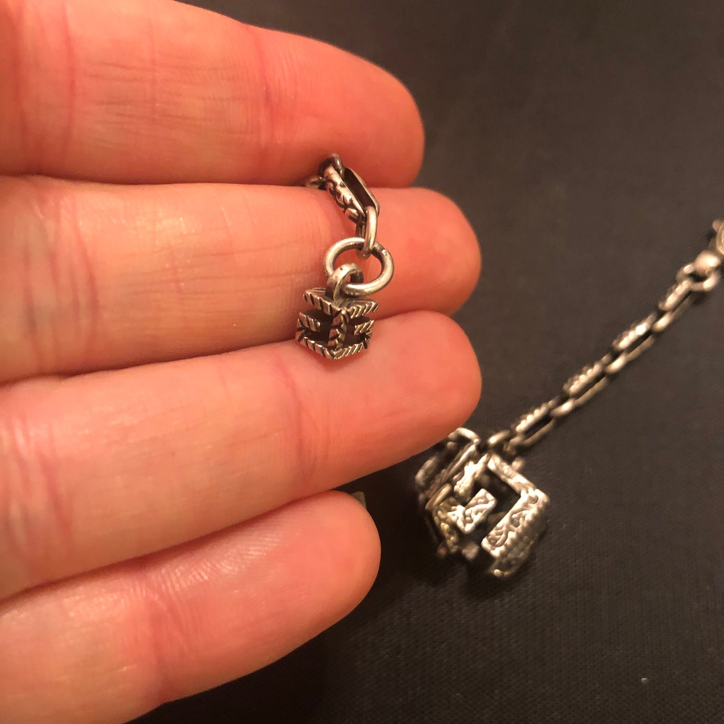 Gucci Bracelet with GG Cube in Silver
