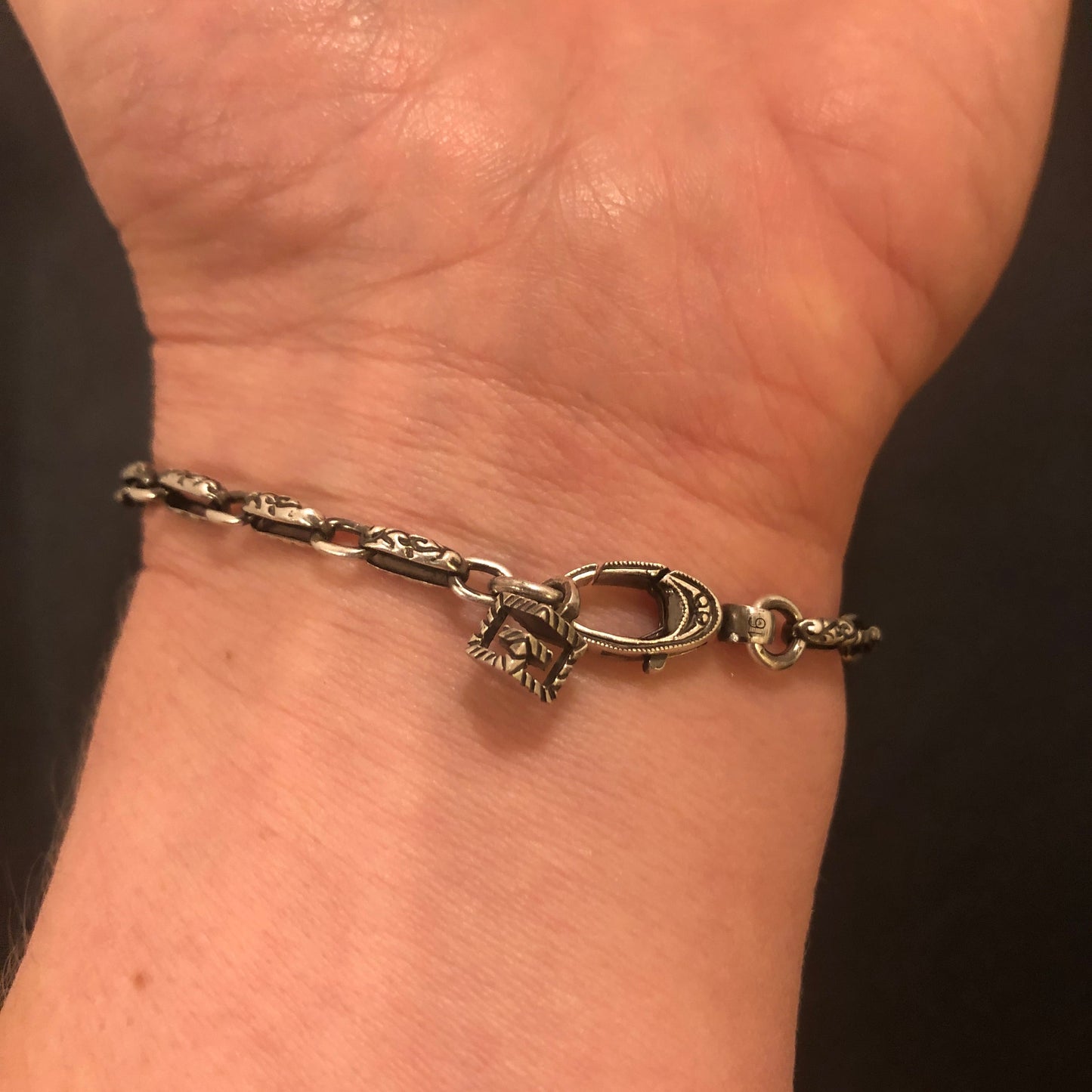 Gucci Bracelet with GG Cube in Silver
