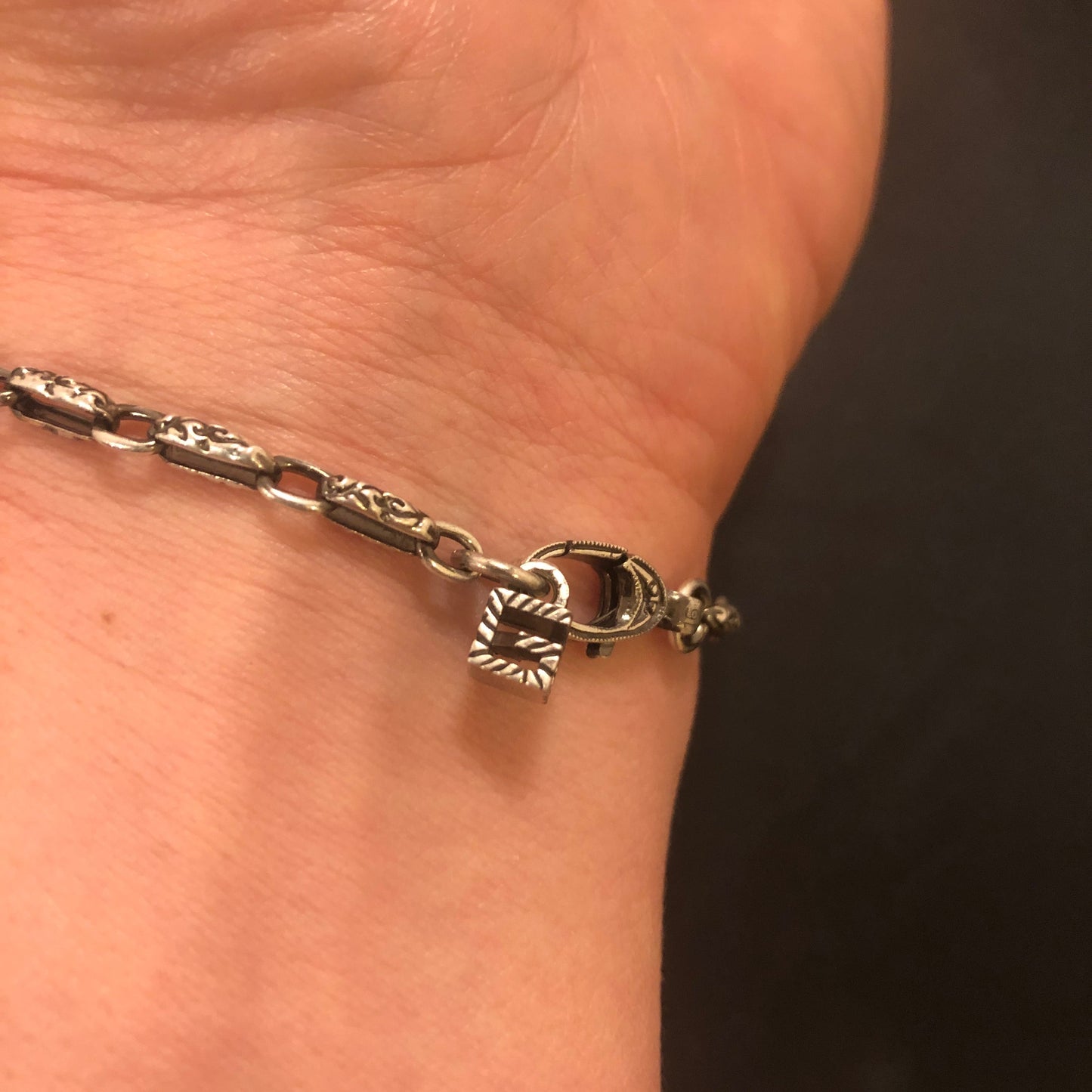 Gucci Bracelet with GG Cube in Silver