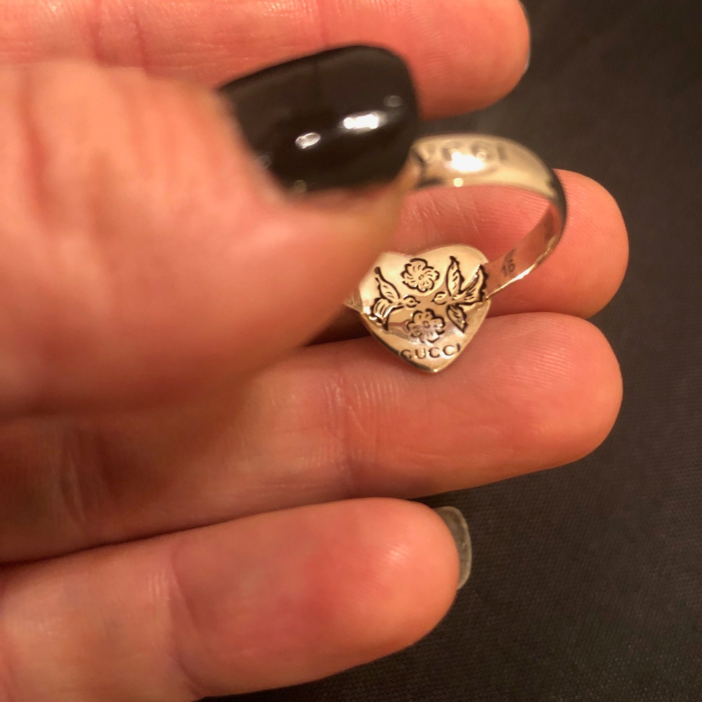 Gucci Blind For Love Heart Ring in Sterling Silver
