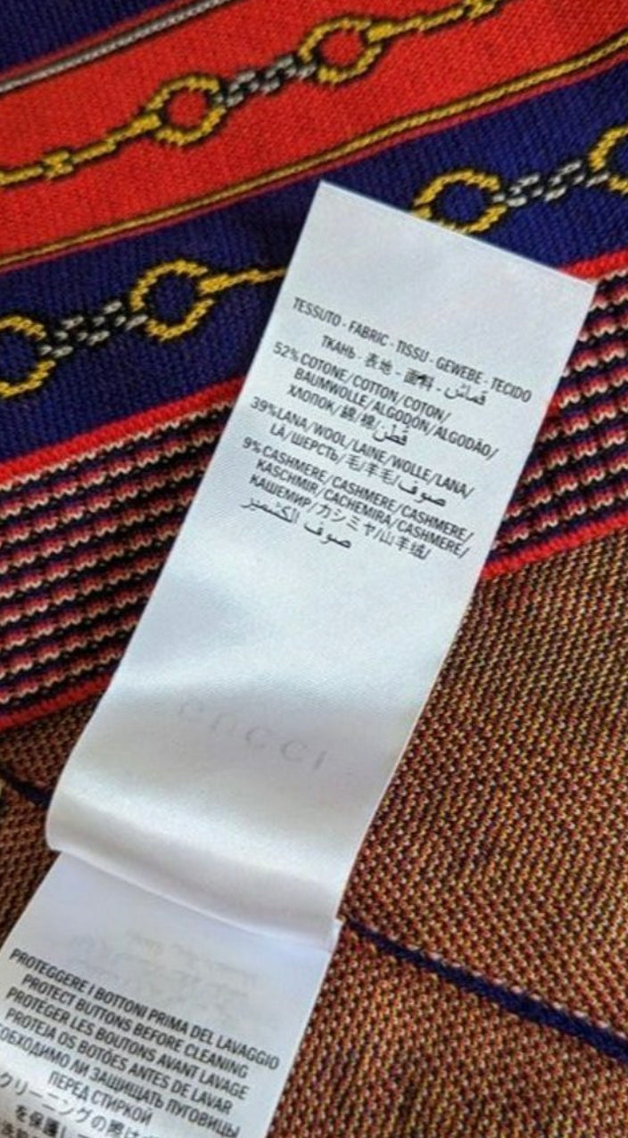 Gucci V-Neck Horsebit Chain Knit Cardigan