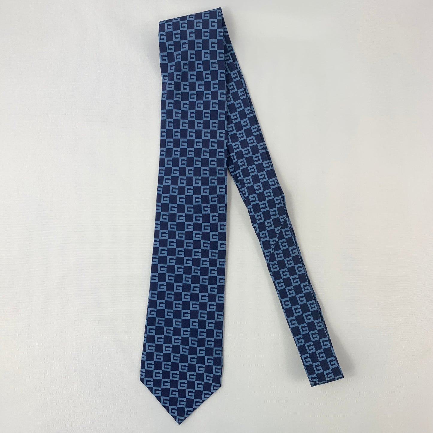 Gucci G Square Silk Tie in Sapphire Blue