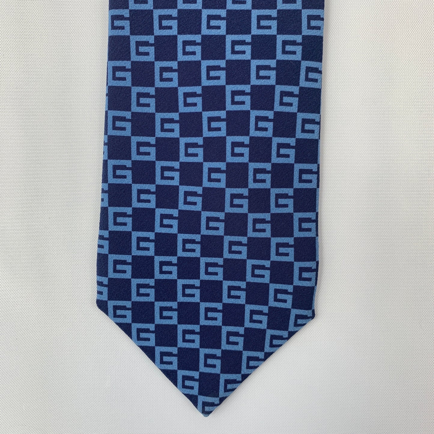 Gucci G Square Silk Tie in Sapphire Blue