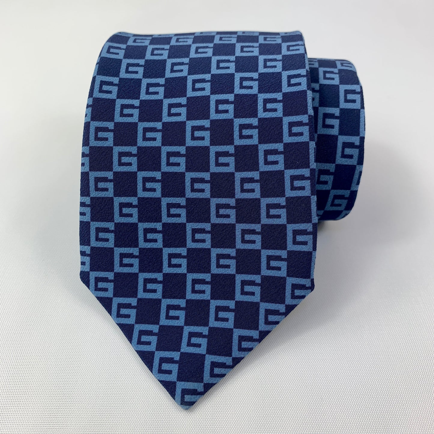 Gucci G Square Silk Tie in Sapphire Blue