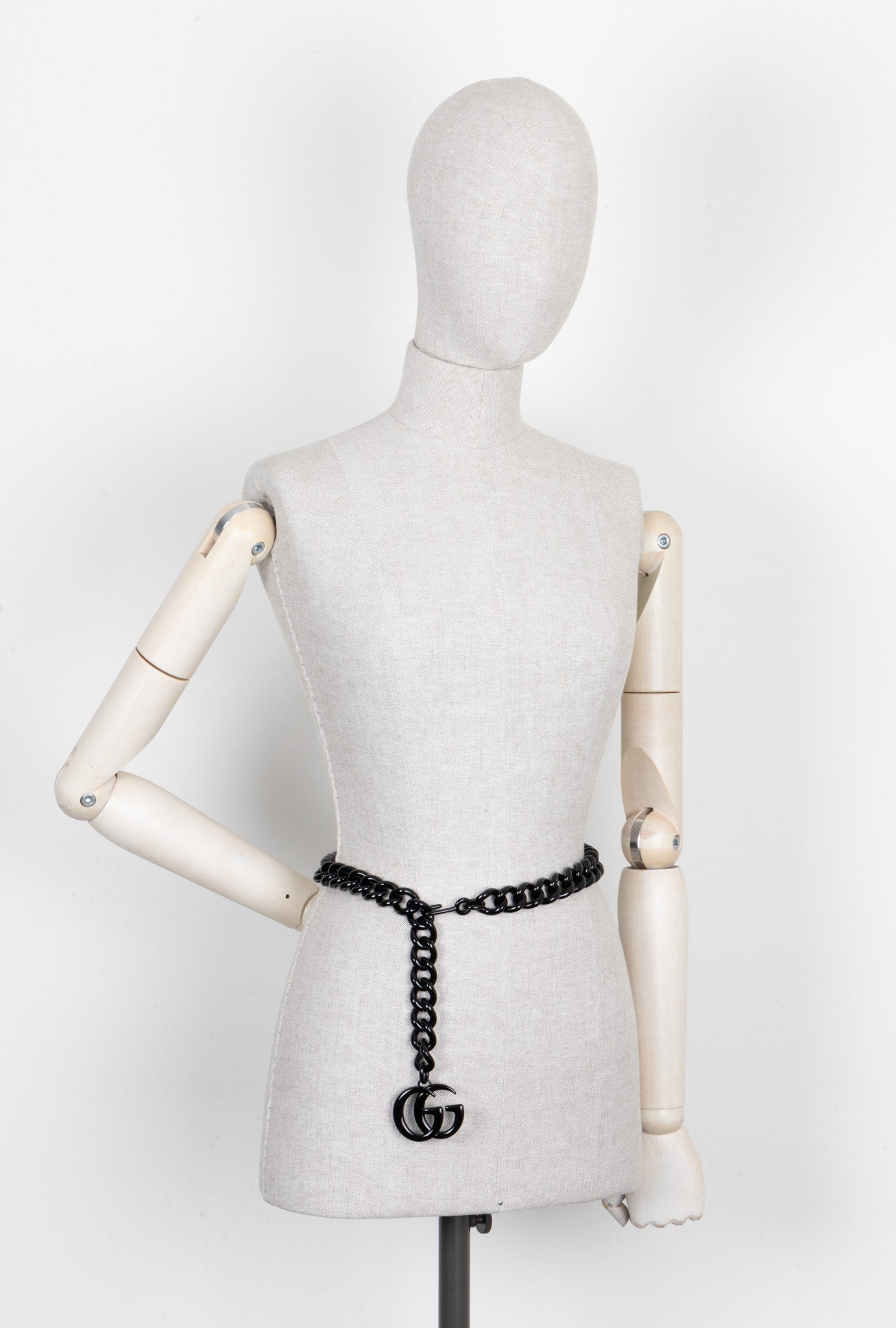 GUCCi Marmont Chain Belt Black