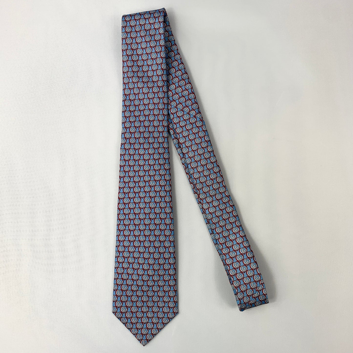 Gucci Silk Twill Love Tie in Blue