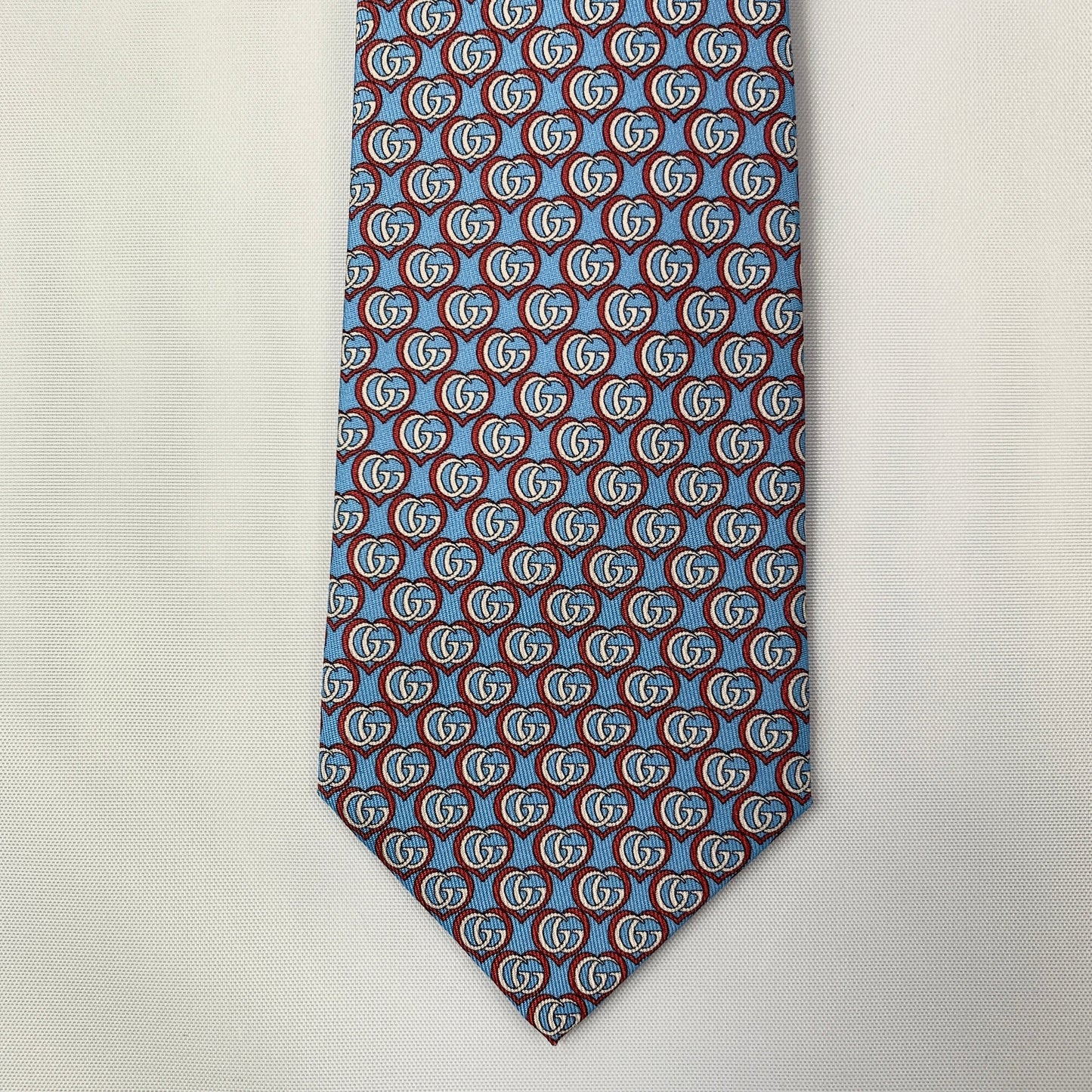 Gucci Silk Twill Love Tie in Blue