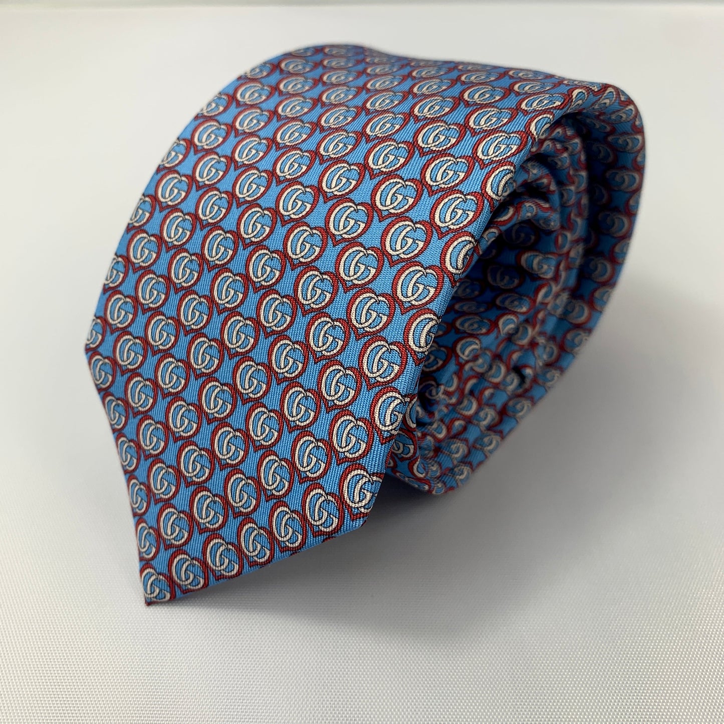 Gucci Silk Twill Love Tie in Blue