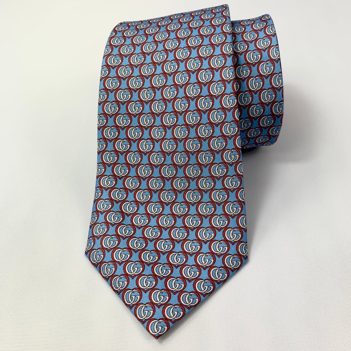 Gucci Silk Twill Love Tie in Blue