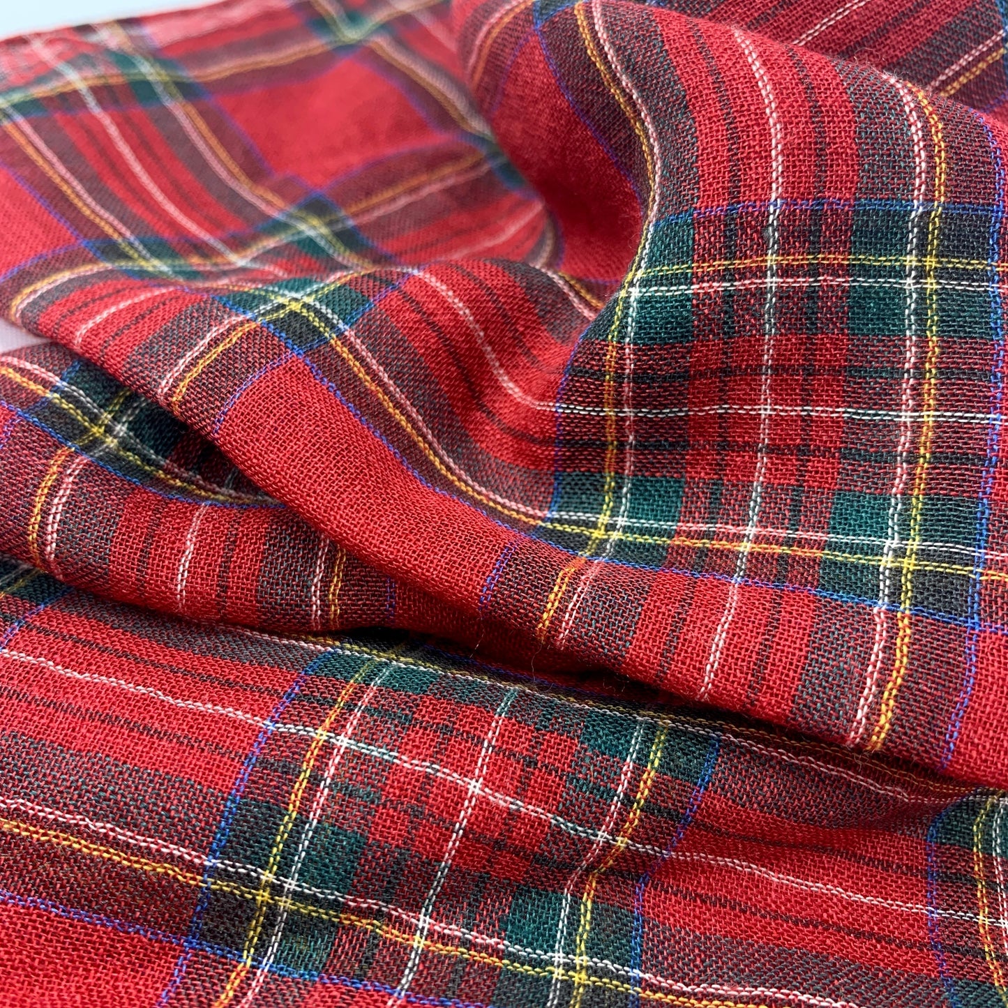 Gucci Plaid Tartan Pocket Square in Red