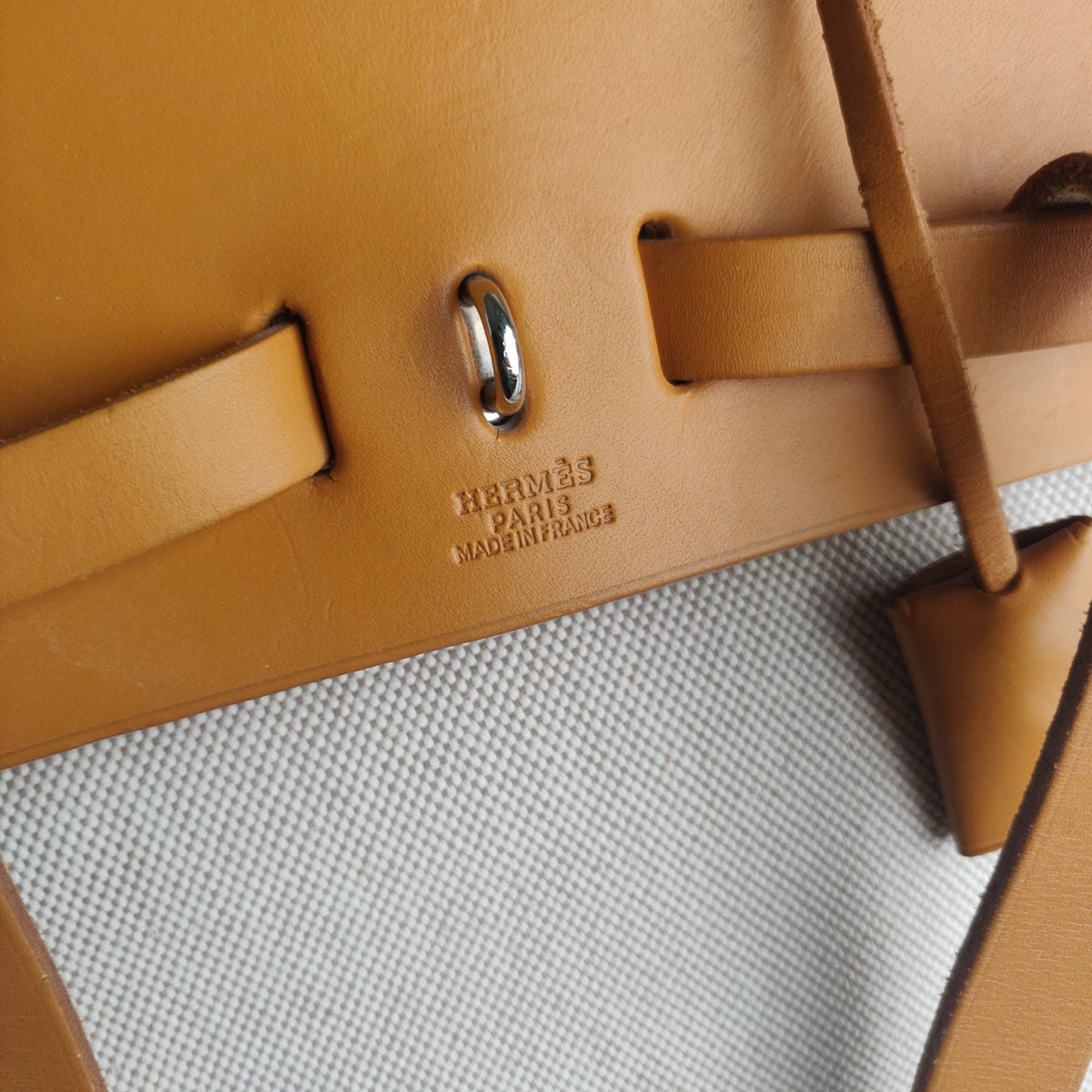 Hermes Herbag Backpack Sac a Dos Caramel - [G] Stamp
