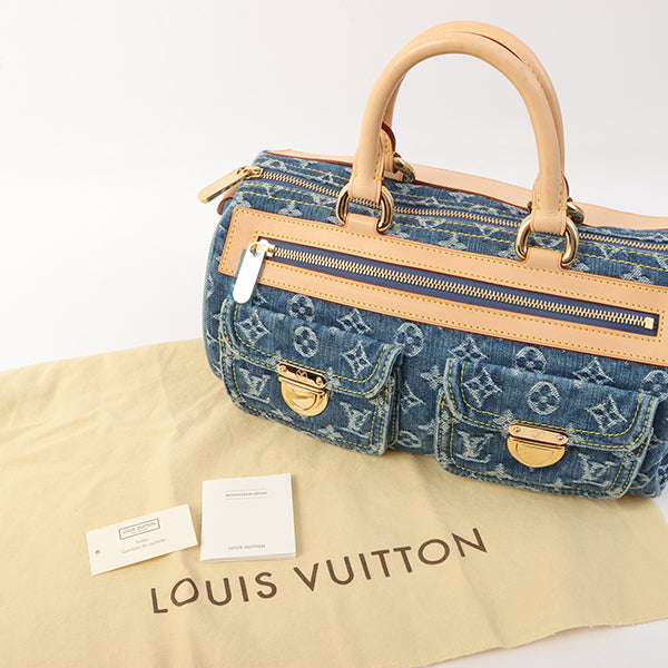 Louis Vuitton 2005 Made Denim Monogram Neo Speedy Indigo