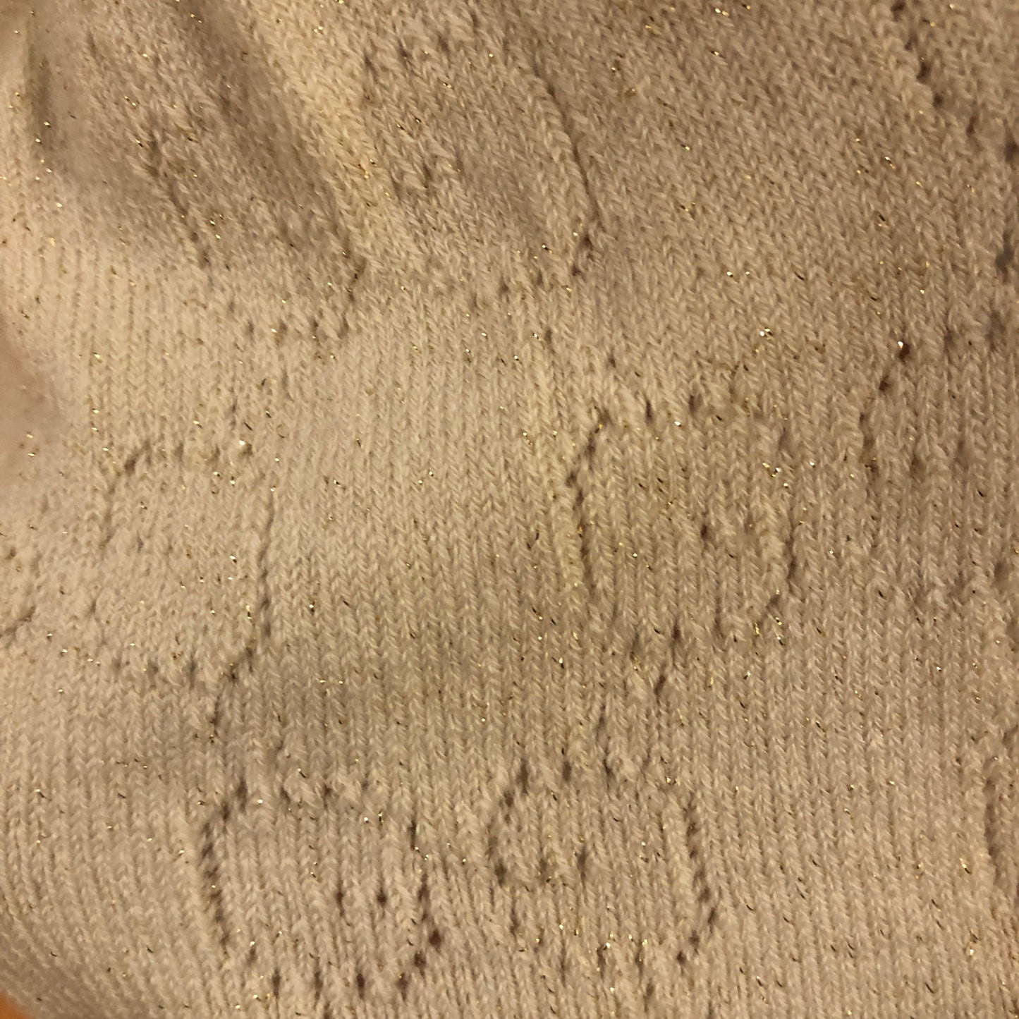 Gucci Winter G Lurex Knit Tights in Ivory