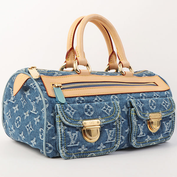 Louis Vuitton 2005 Made Denim Monogram Neo Speedy Indigo