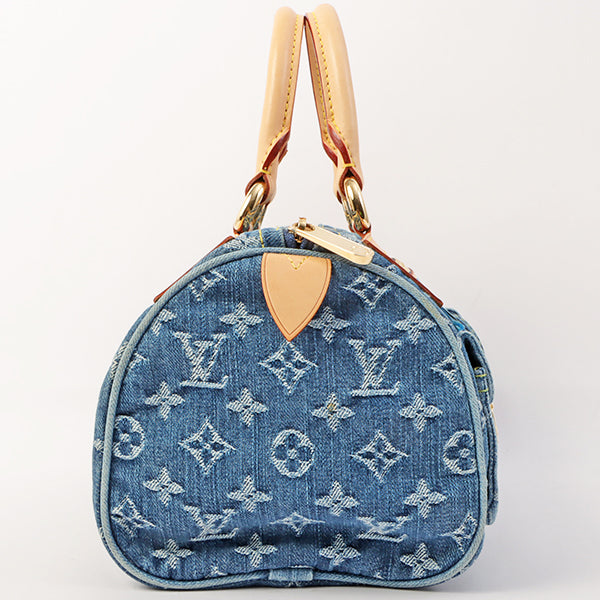 Louis Vuitton 2005 Made Denim Monogram Neo Speedy Indigo
