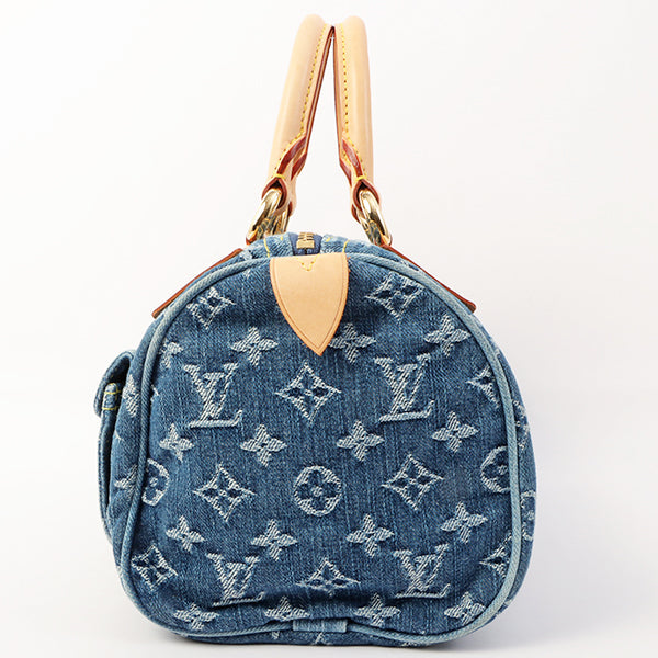 Louis Vuitton 2005 Made Denim Monogram Neo Speedy Indigo