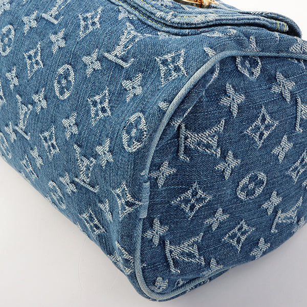 Louis Vuitton 2005 Made Denim Monogram Neo Speedy Indigo