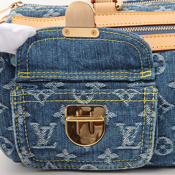 Louis Vuitton 2005 Made Denim Monogram Neo Speedy Indigo