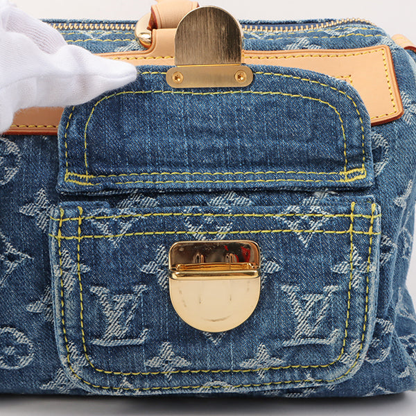 Louis Vuitton 2005 Made Denim Monogram Neo Speedy Indigo