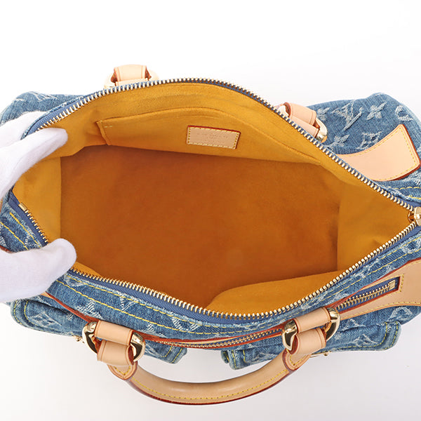 Louis Vuitton 2005 Made Denim Monogram Neo Speedy Indigo