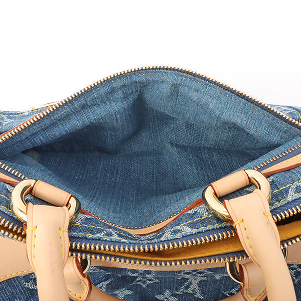 Louis Vuitton 2005 Made Denim Monogram Neo Speedy Indigo