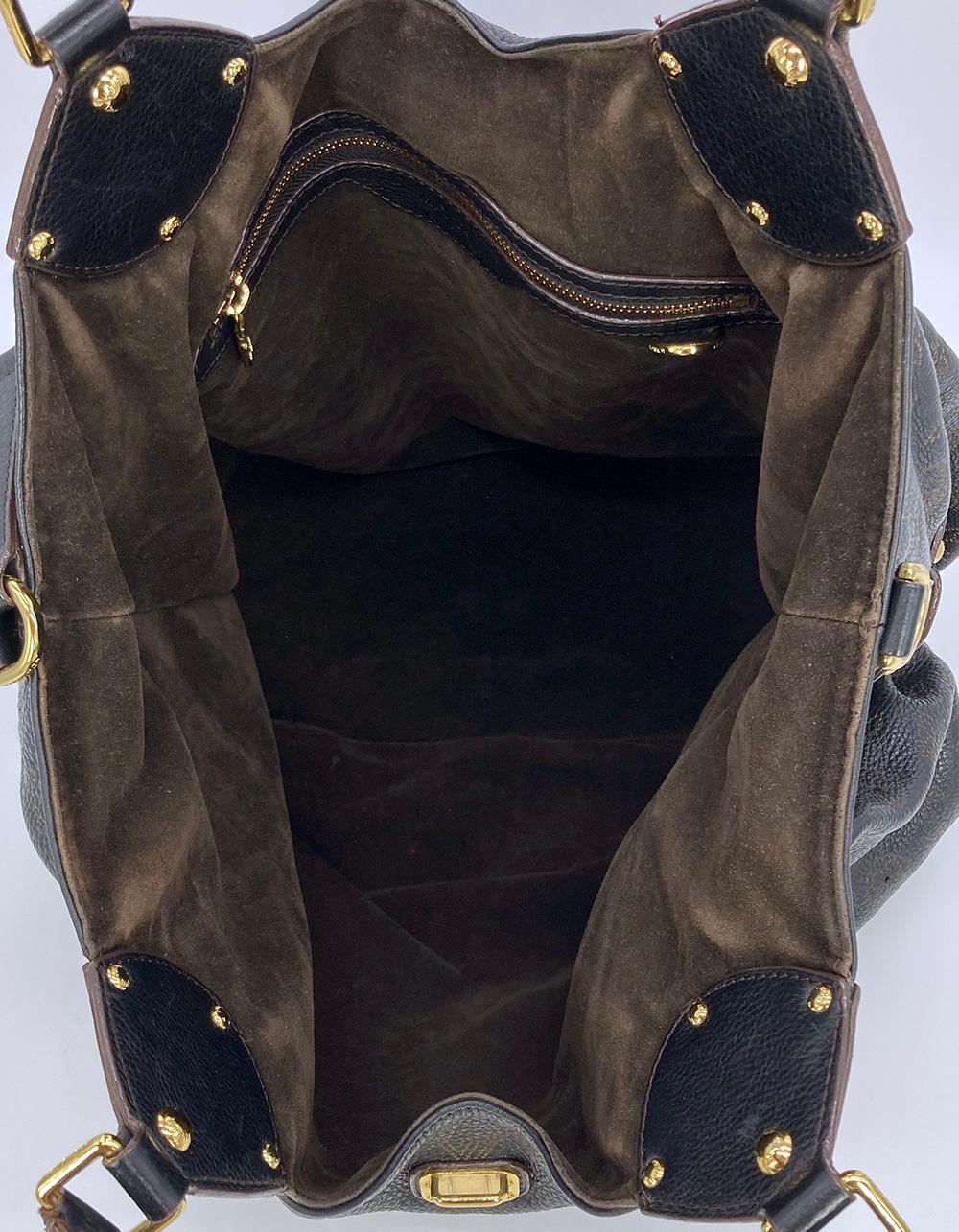 LOUIS VUITTON Black Mahina GM Shoulder Bag