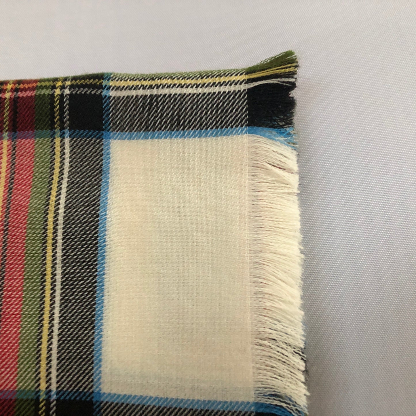 Gucci Interlocking GG Chain Tartan Scarf in White