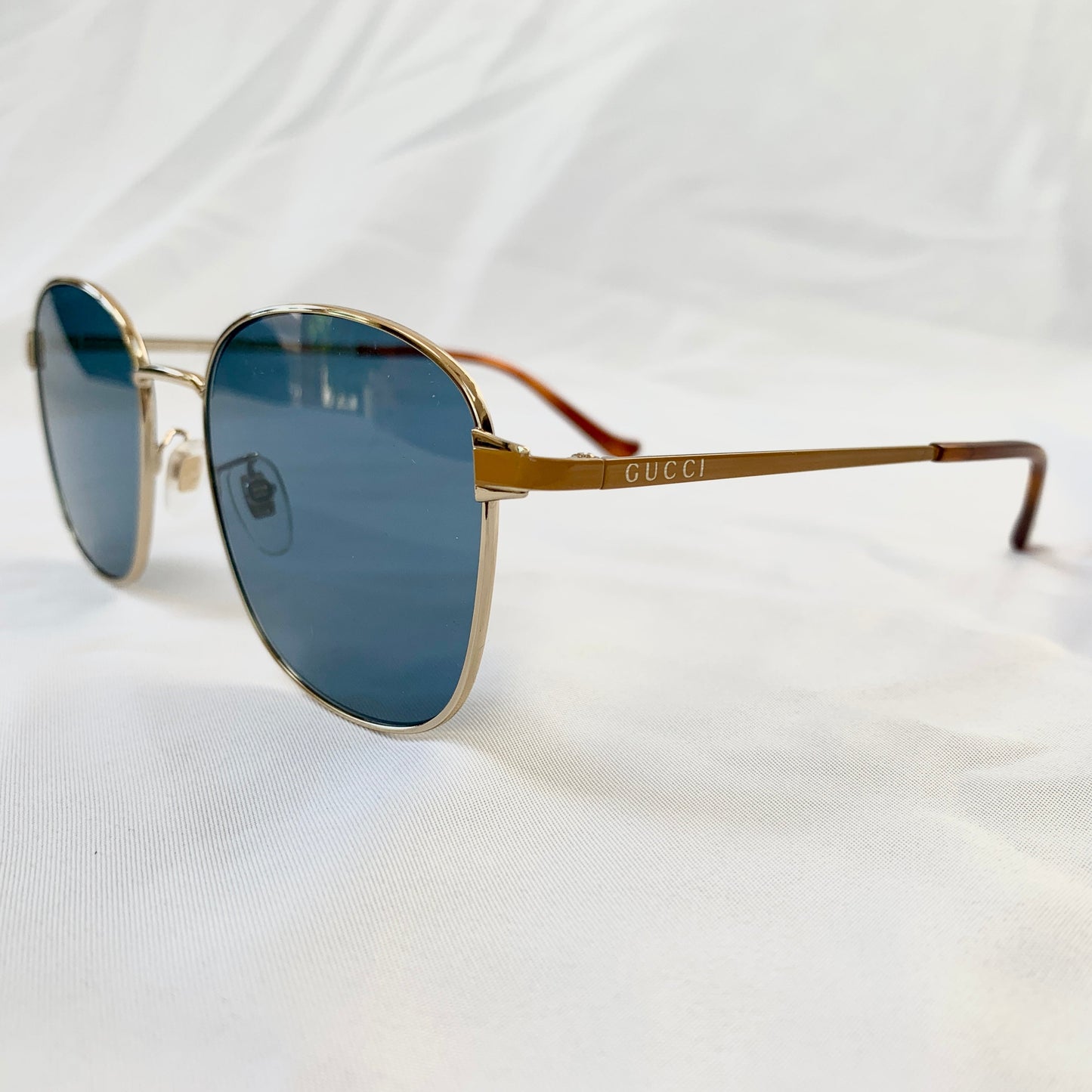 Gucci Acetate Metal Sunglasses with Logo in Orange