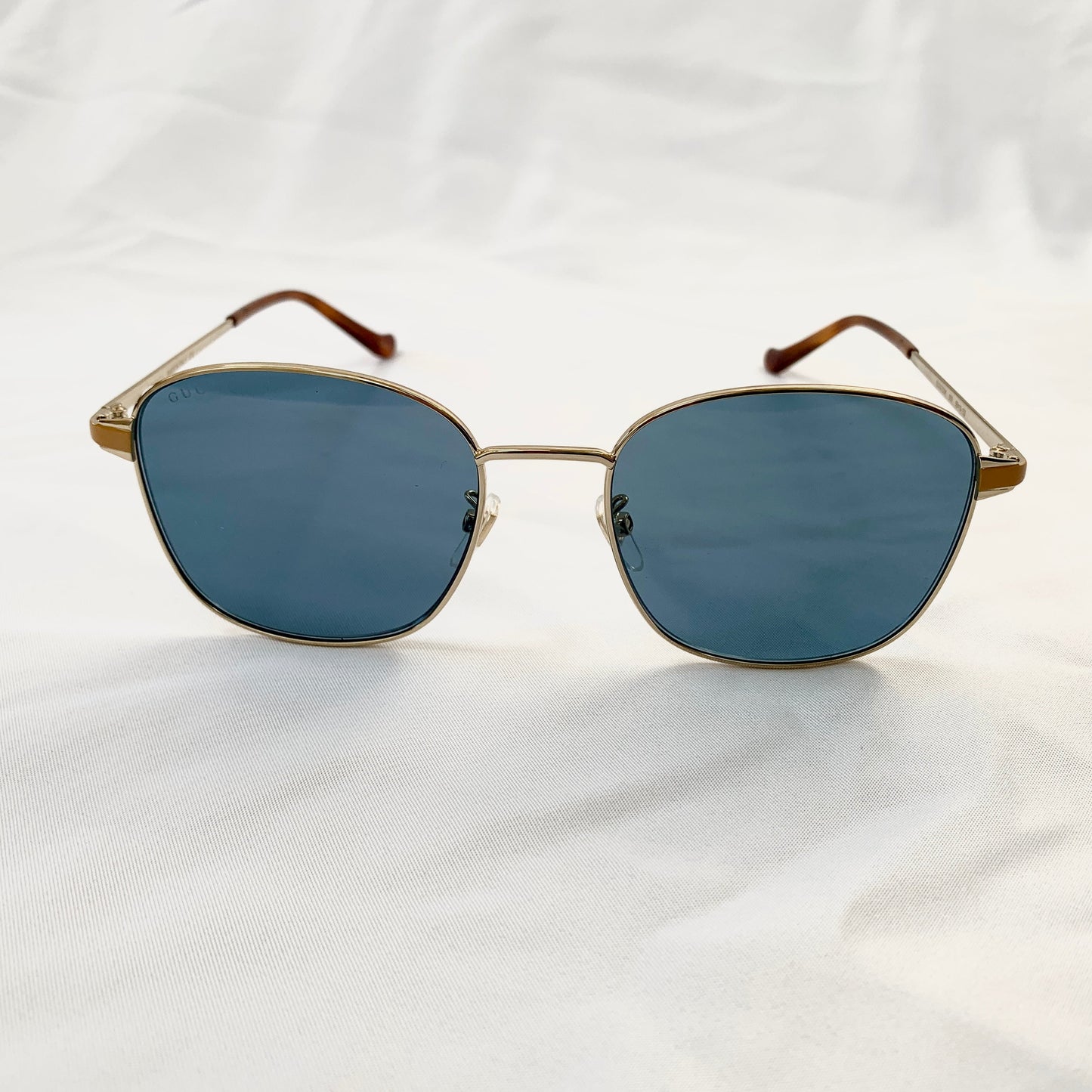 Gucci Acetate Metal Sunglasses with Logo in Orange