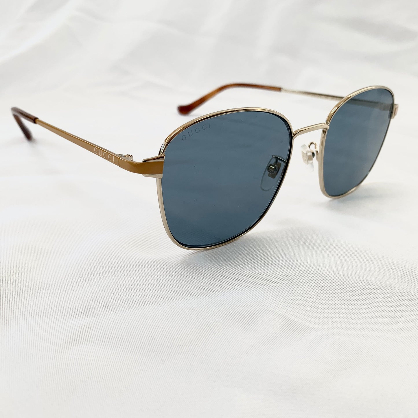 Gucci Acetate Metal Sunglasses with Logo in Orange