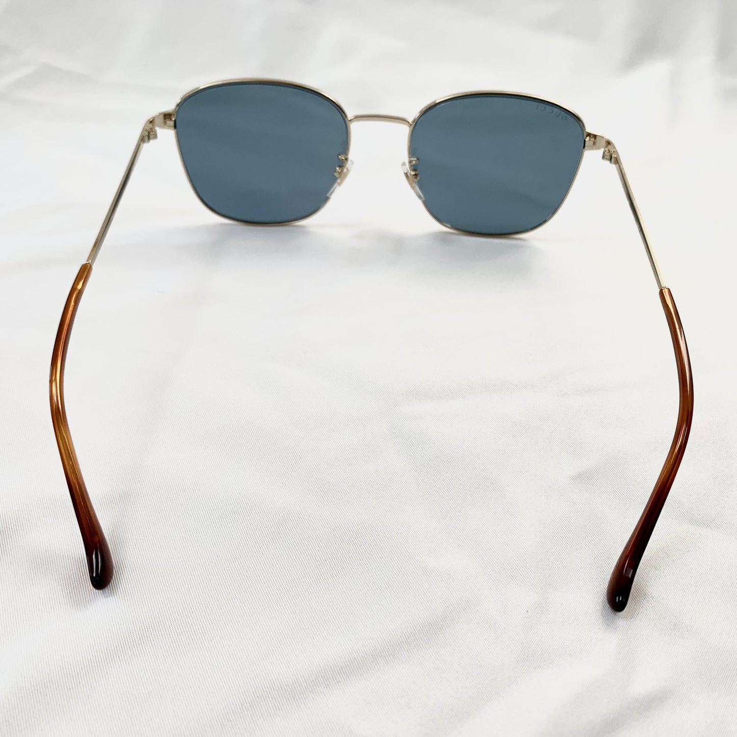 Gucci Acetate Metal Sunglasses with Logo in Orange