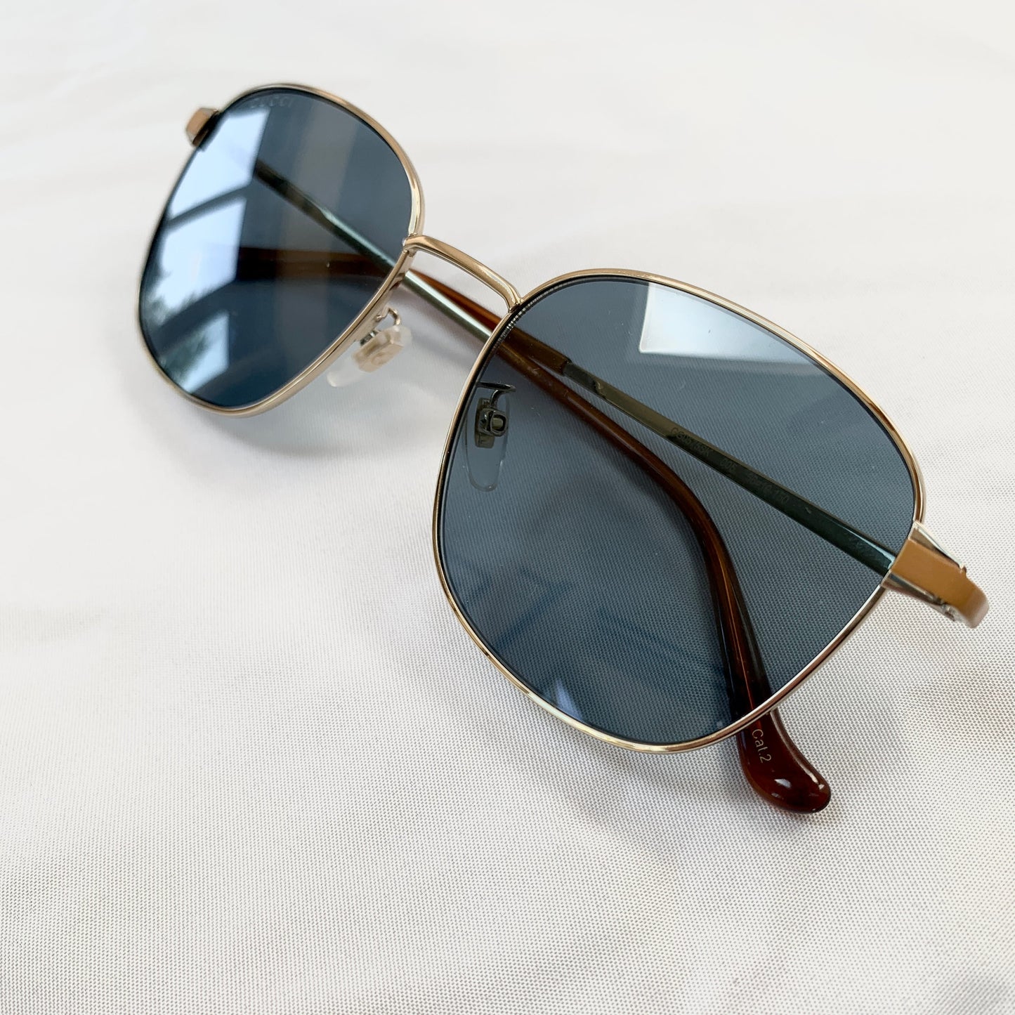 Gucci Acetate Metal Sunglasses with Logo in Orange