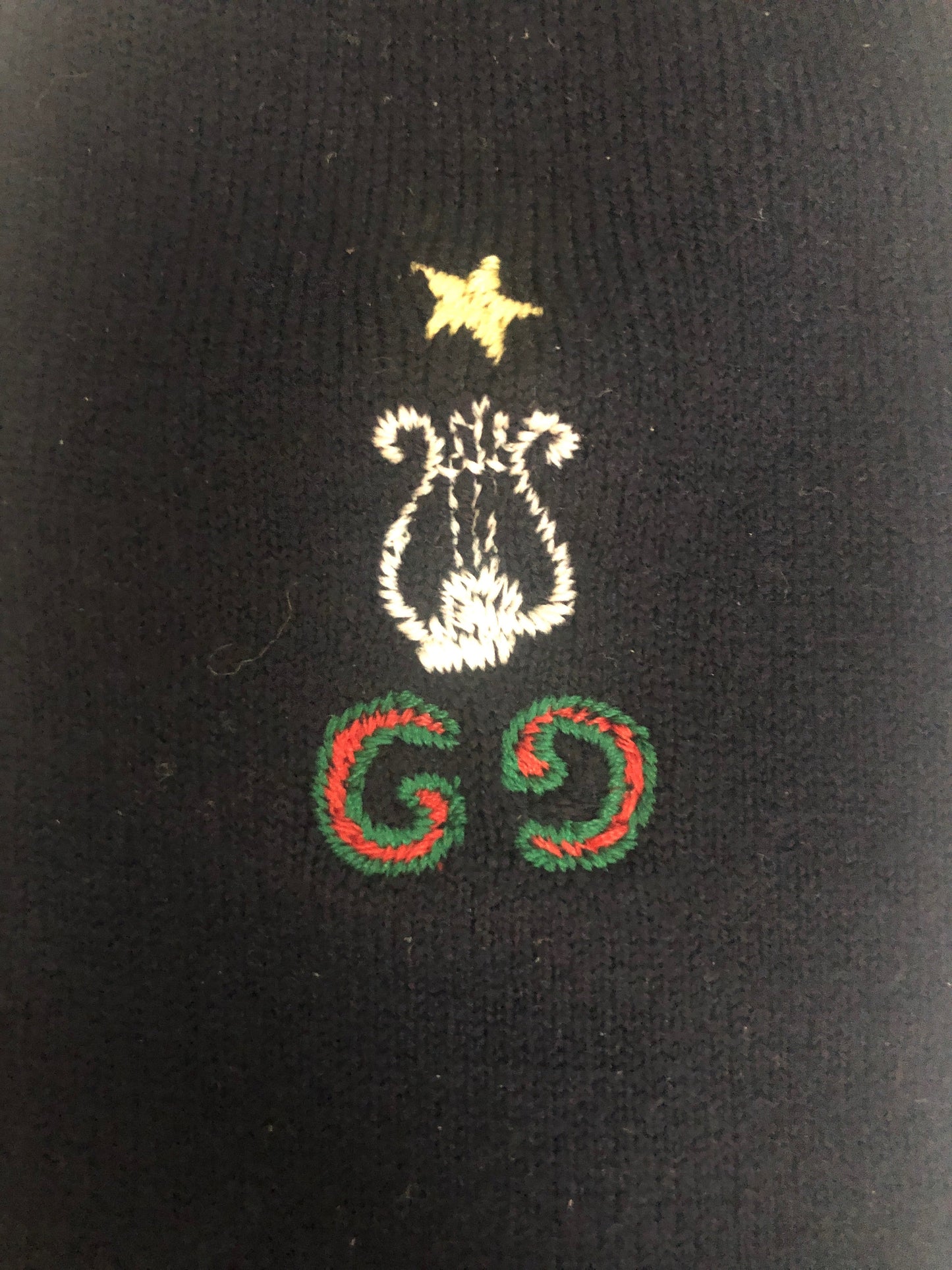 Gucci GG Lyre and Star Long Socks in Midnight Blue