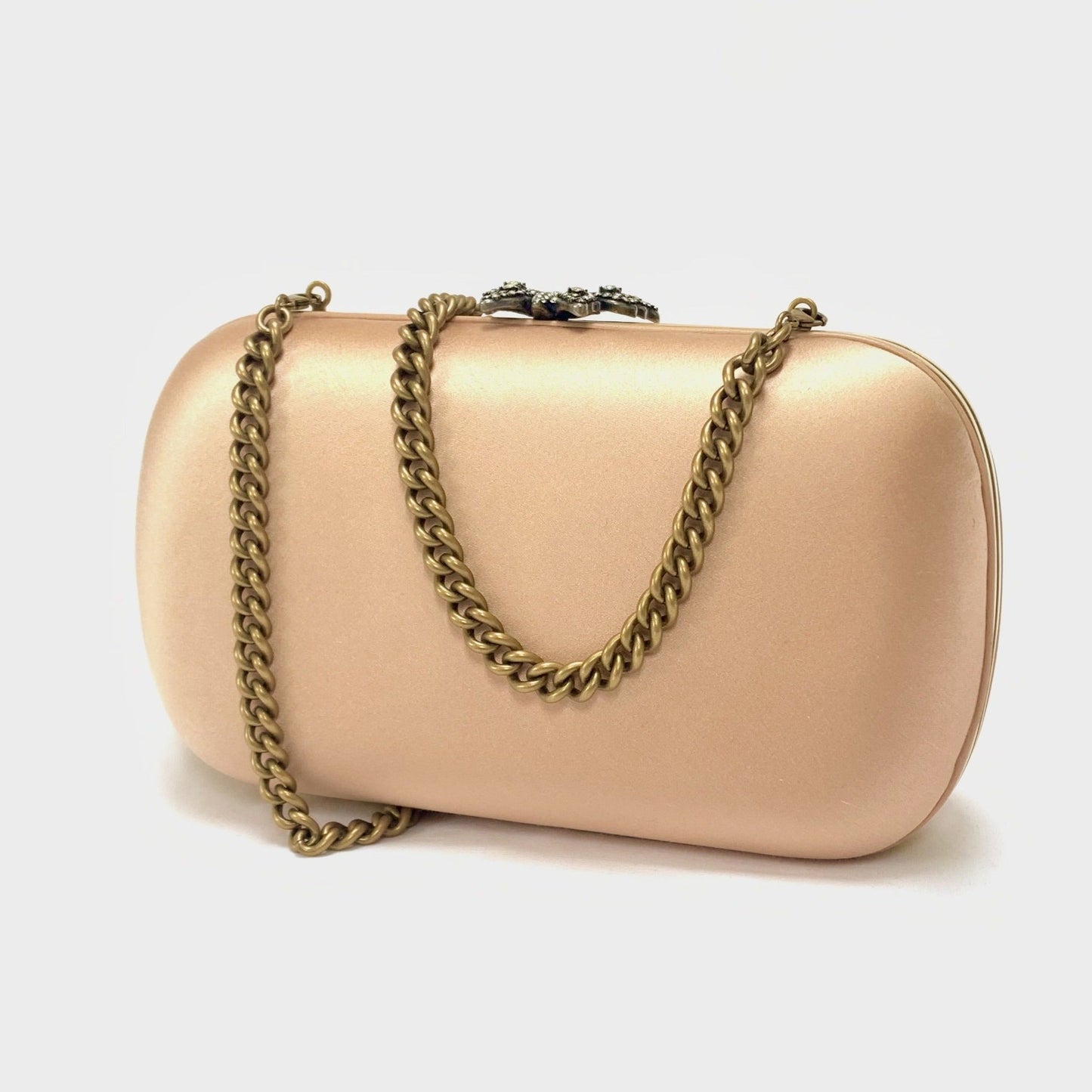 Gucci Broadway Butterfly Handbag Clutch in Apricot Pink