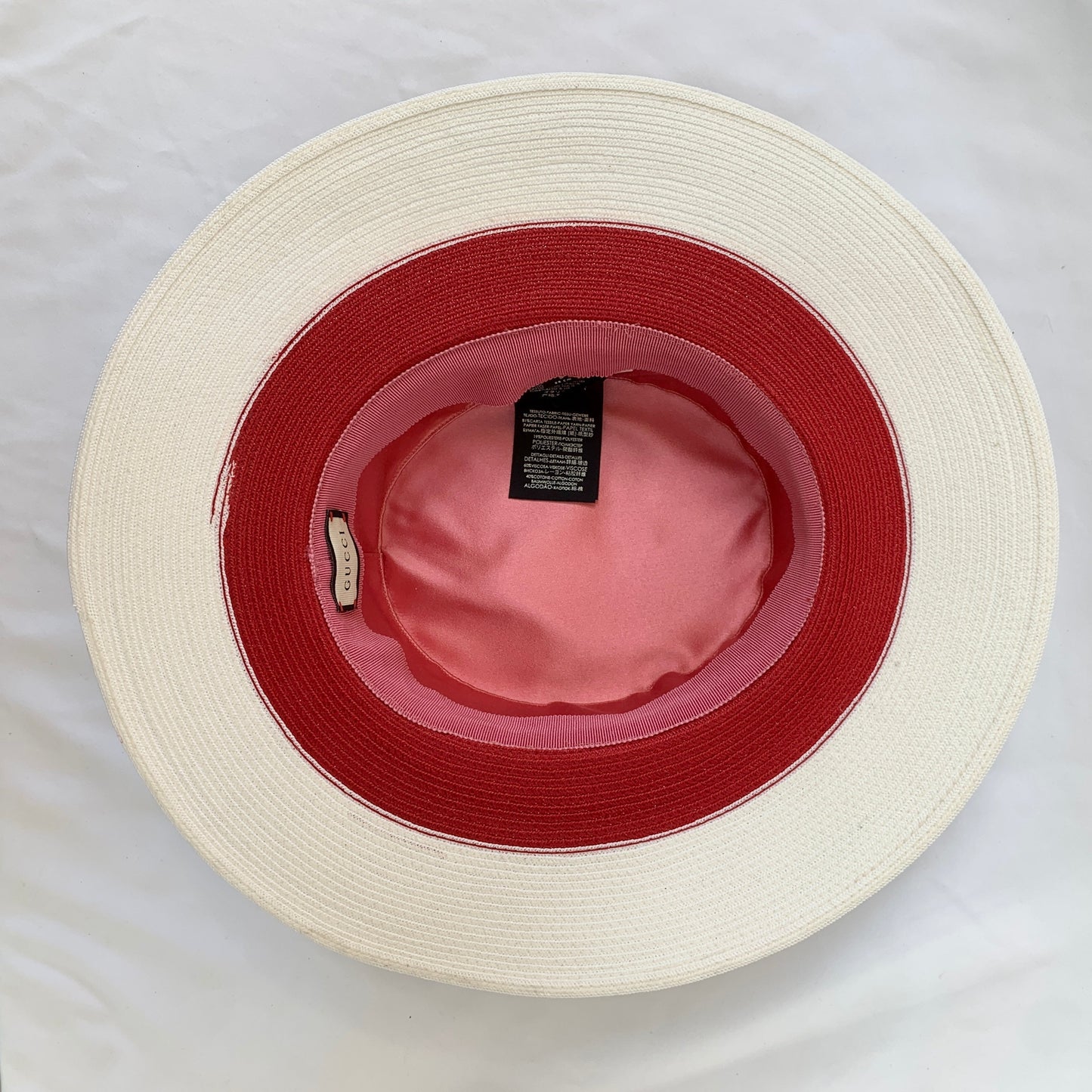 Gucci Papier Wide Brim Hat in Blue Red and White